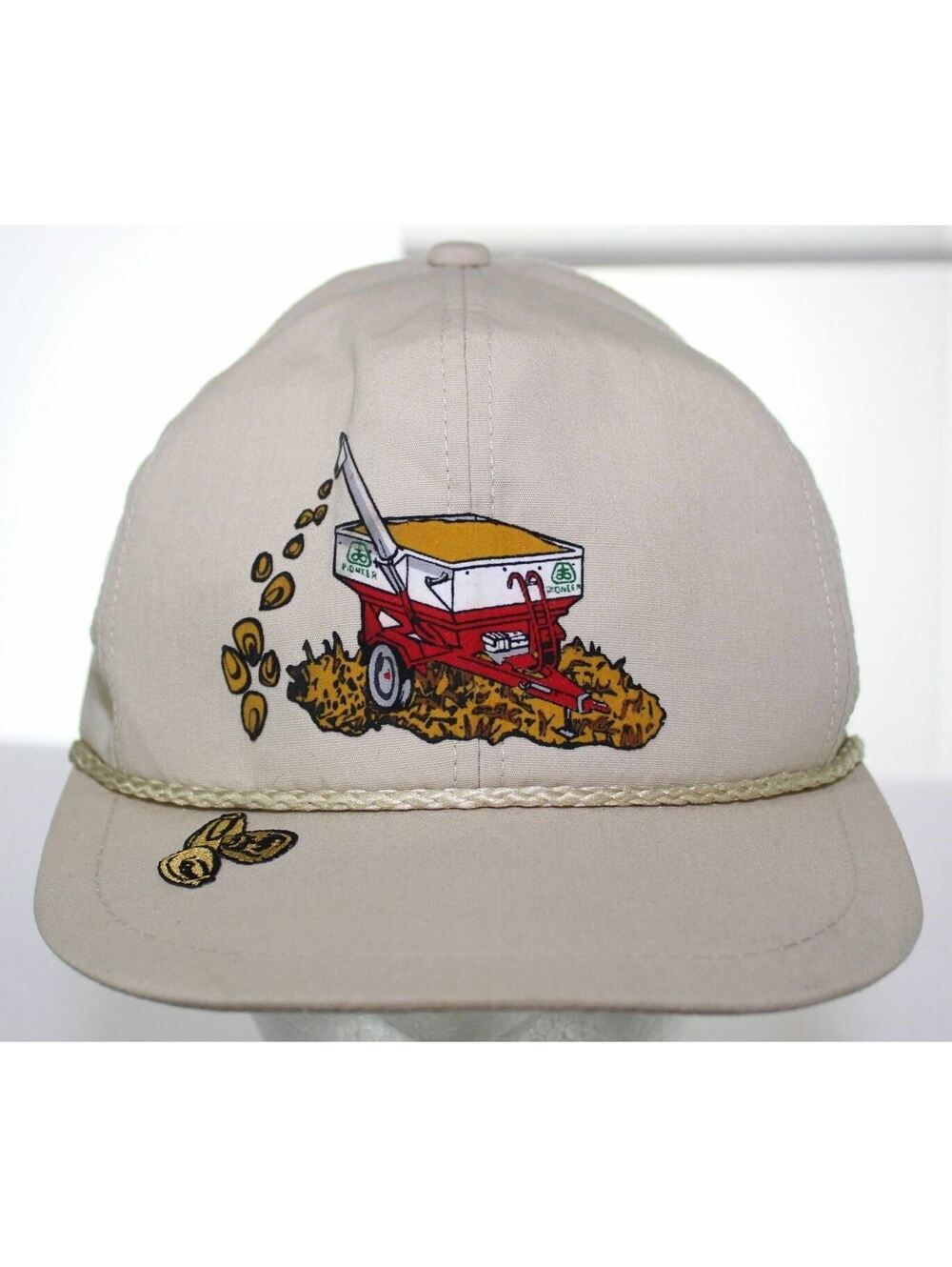 VTG Pioneer Hi-Bred Int'l Inc. Baseball Hat K-Products Strapback Cap Made in USA